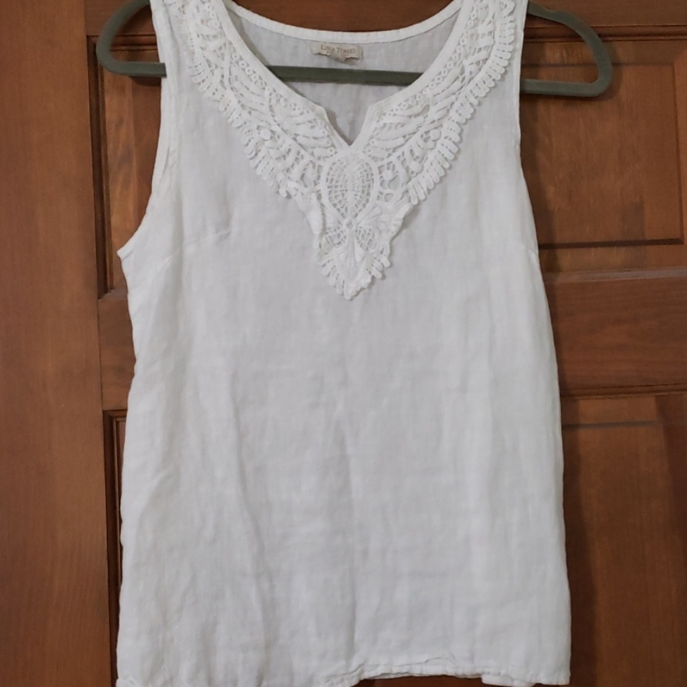 White linen blouse